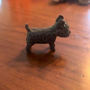 Vintage ideal dog food metal figurine
